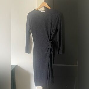 Mango Dark Gray Midi Dress